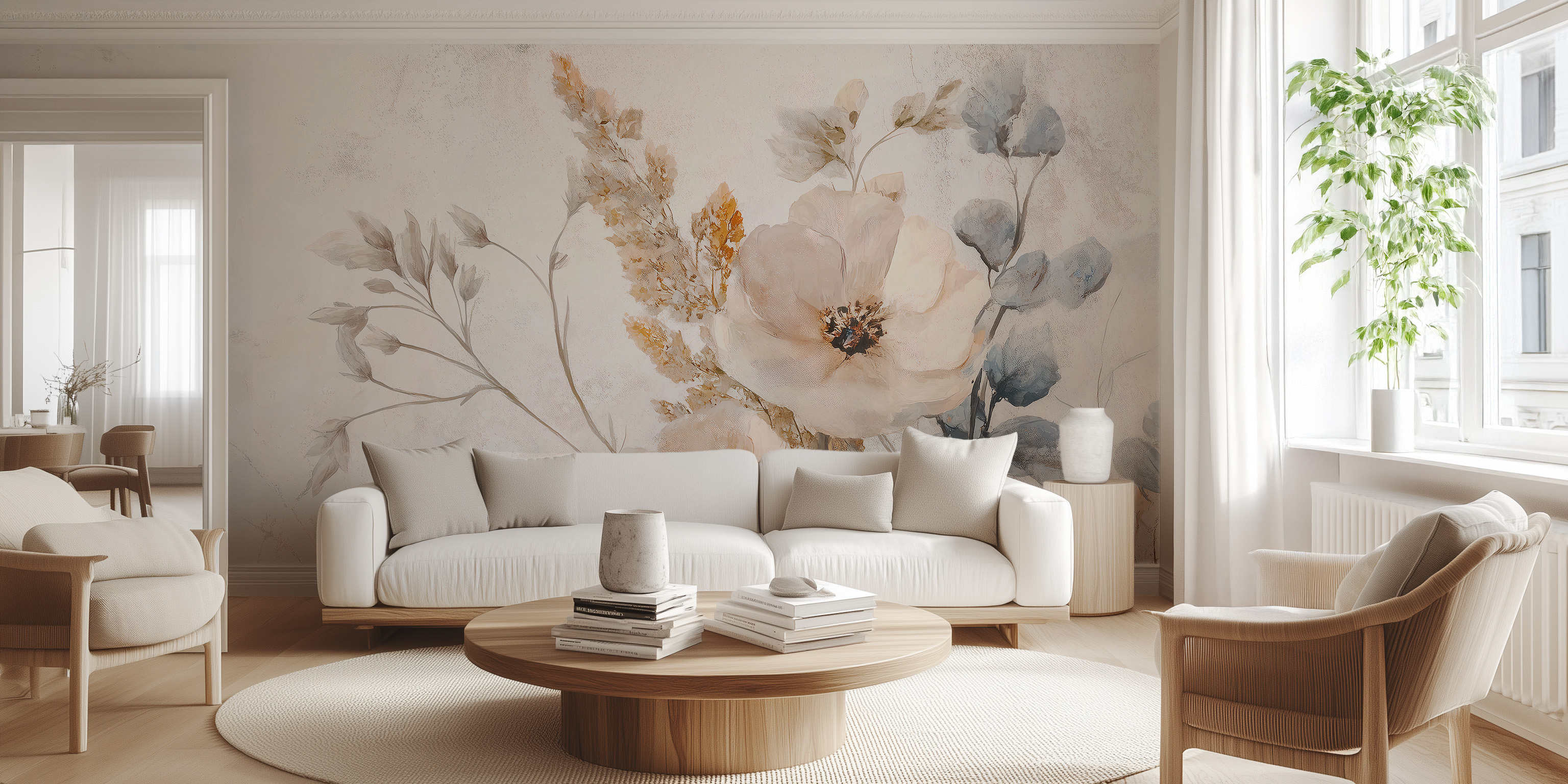 Flower wall murals