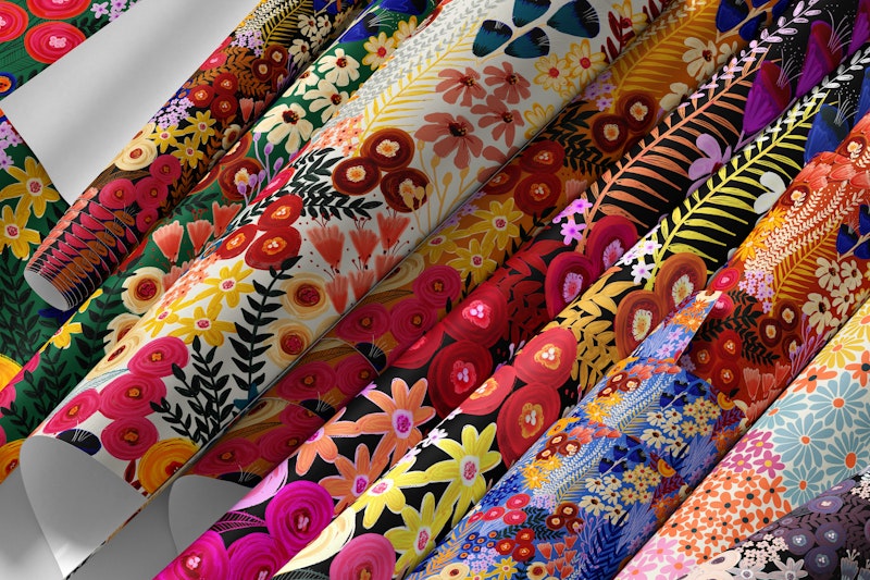 Boho-tyylinen kukkainen taustakuva