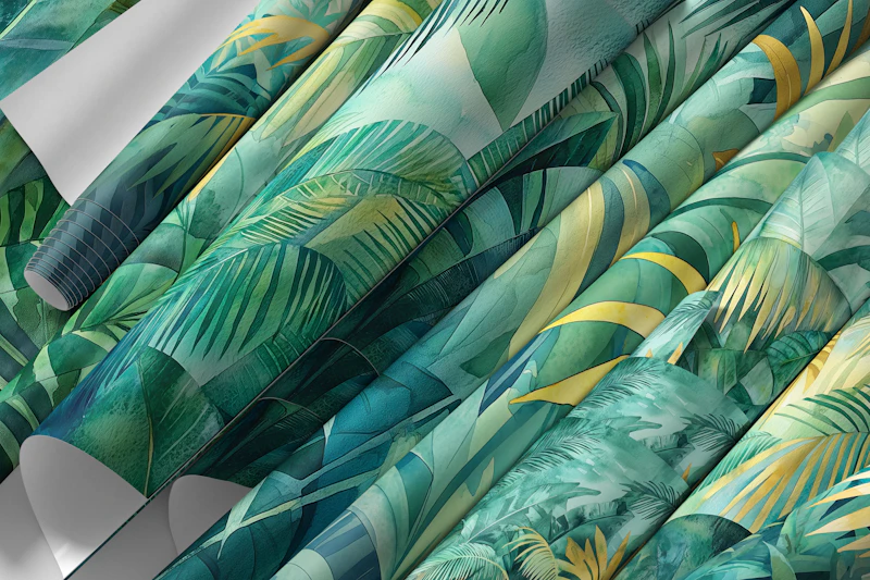 Smaragdgrüne Tropenkollektion