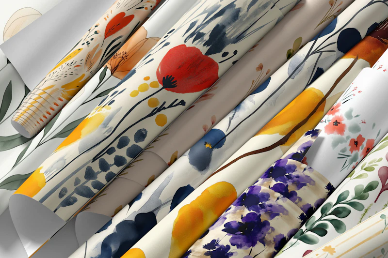 Papiers peints, motifs et fresques murales botaniques et floraux