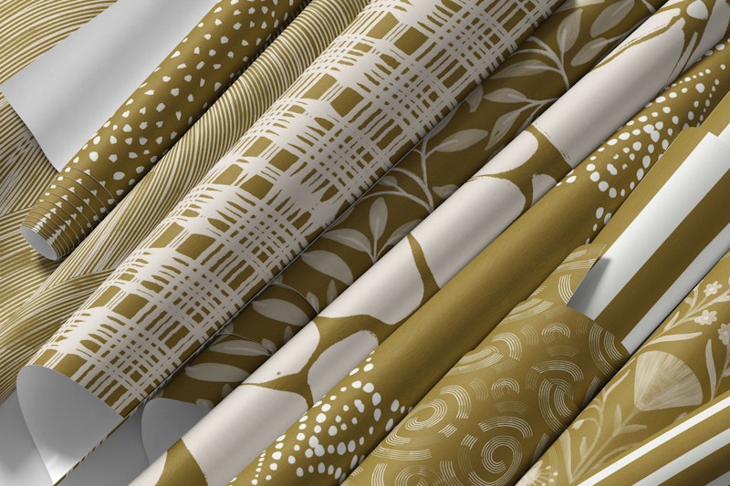 Gedempte mosterdkleurige textuur blenderpatronen