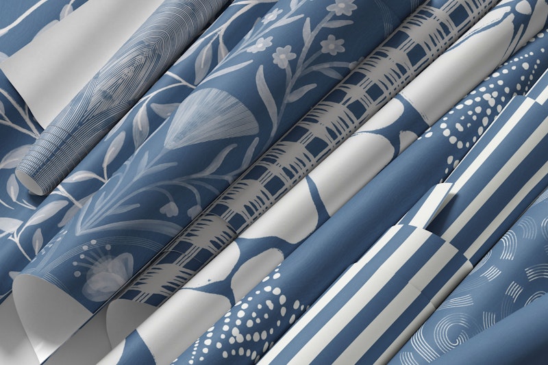 Slate blue textured blender patterns 