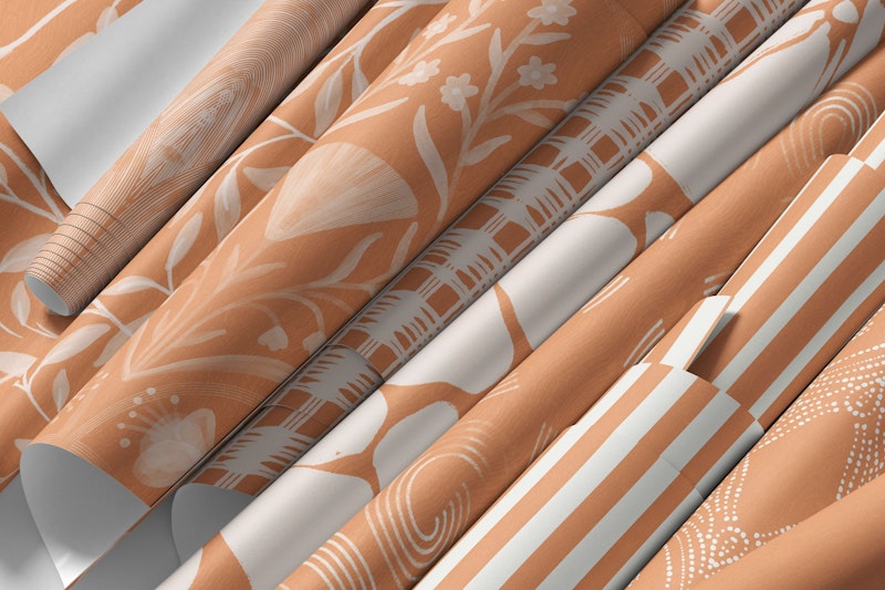 Soft apricot textured blender patterns