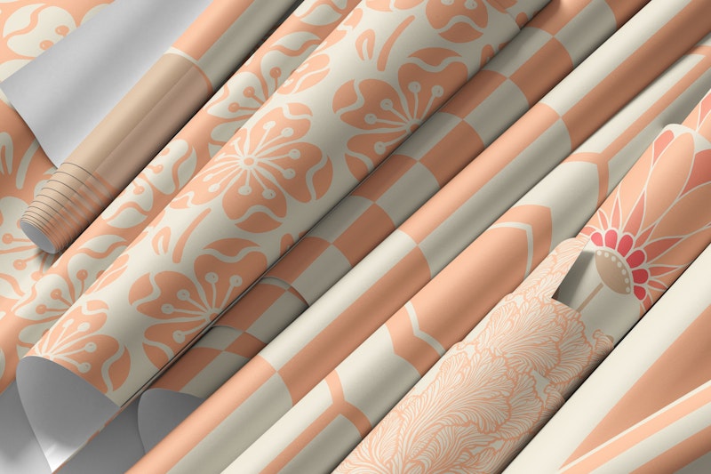 Pfirsichflaum und makellose Designs