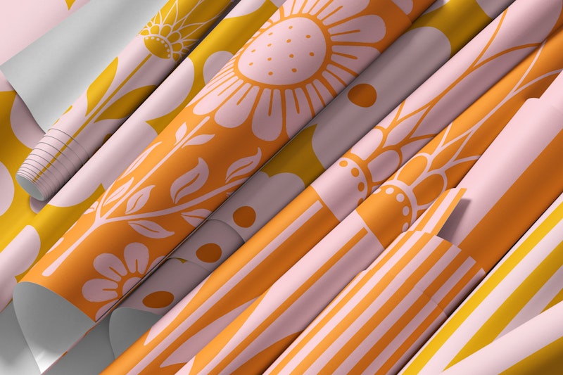 Papiers peints Joyeux Printemps • Floral • Rayé • Géométrique