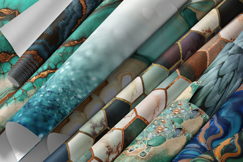 TEAL  GREEN GLAMOUR LUXURY