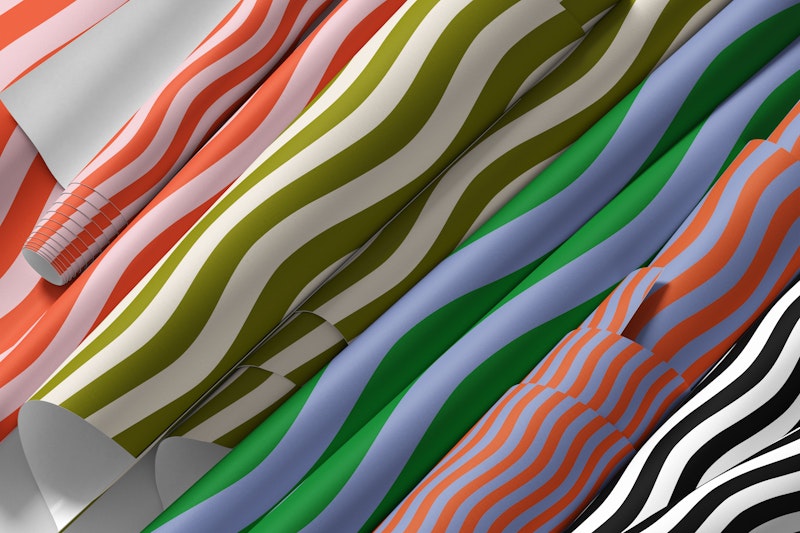 Strisce ondulate astratte e audaci