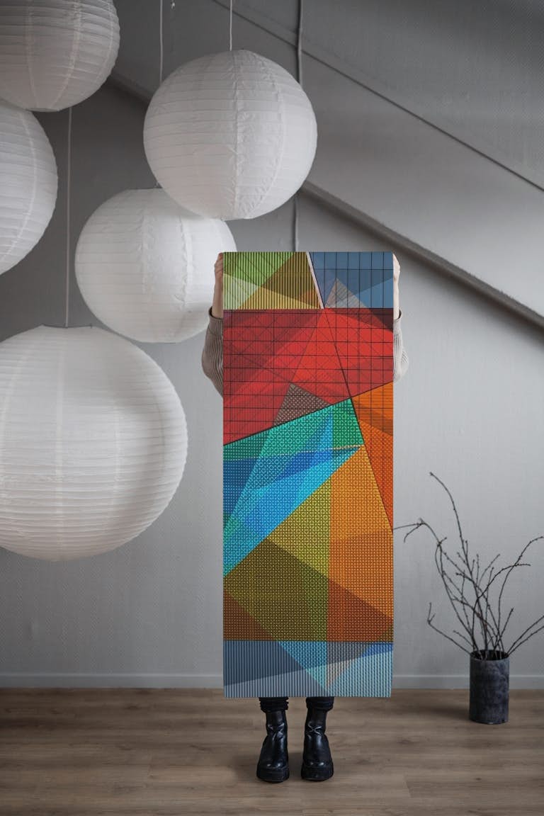 Abstract mural wallpaper roll