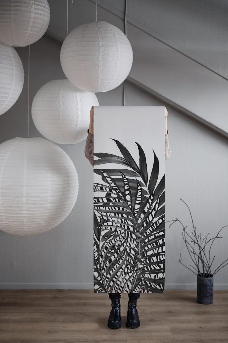 Palm Leaves with Tiger 3 behang roll