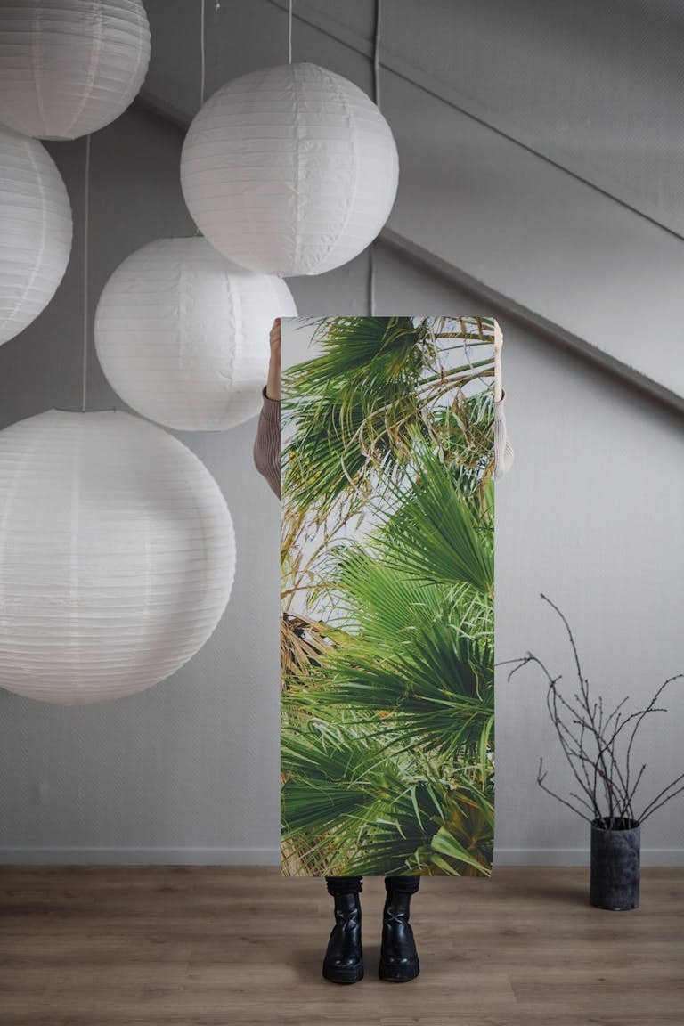 Windy Jungle Palms wallpaper roll