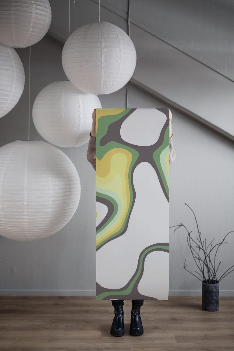Abstract Organic IV wallpaper roll