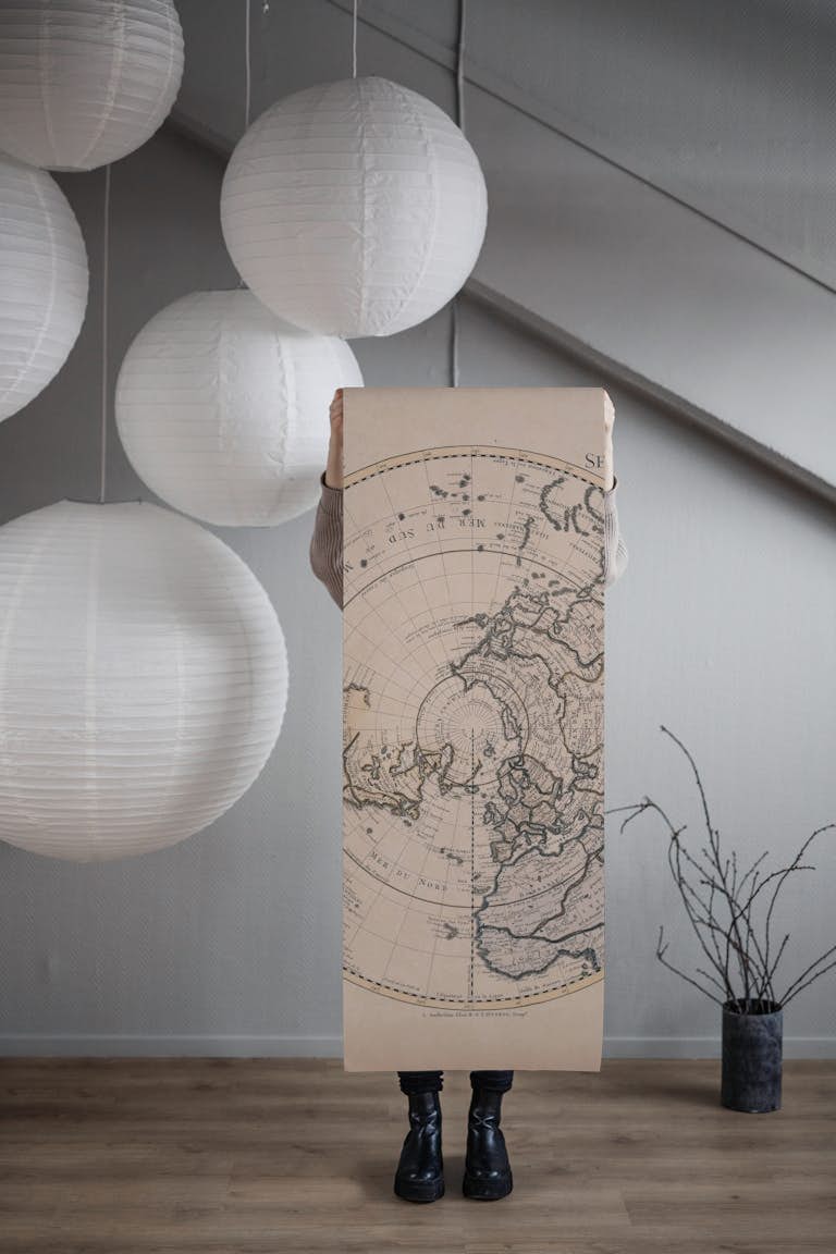 Northern Hemisphere Map papiers peint roll
