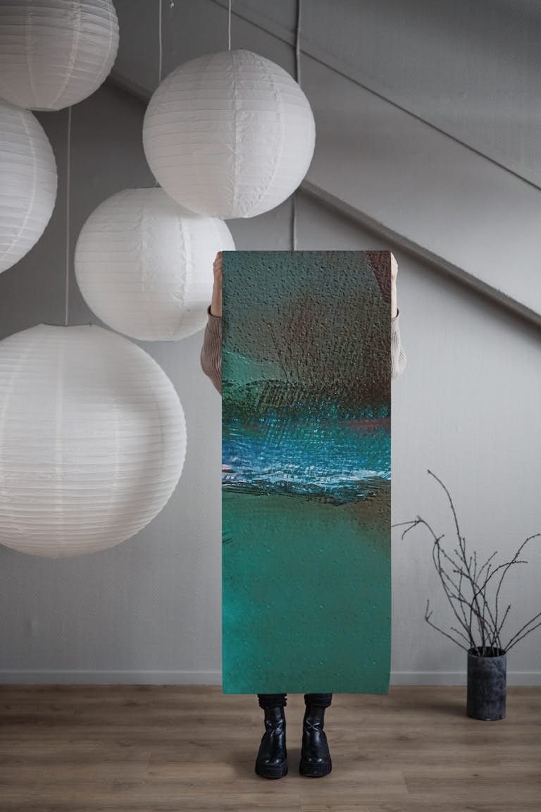 Teal Water Wallpaper Abstract wallpaper roll