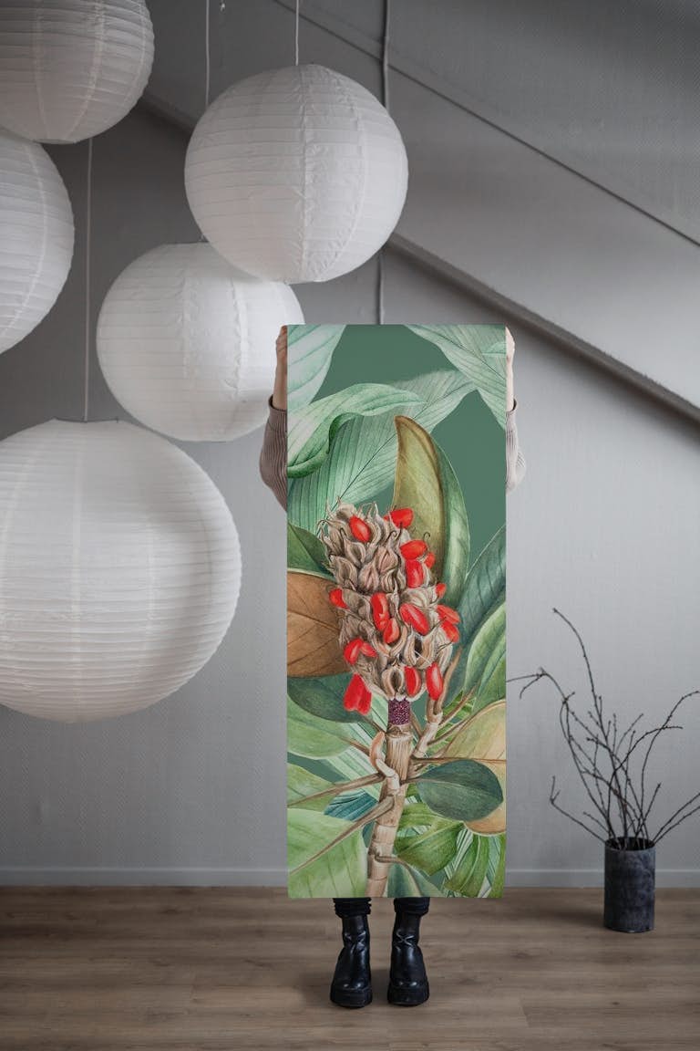 Vintage Jungle Flowers wallpaper roll