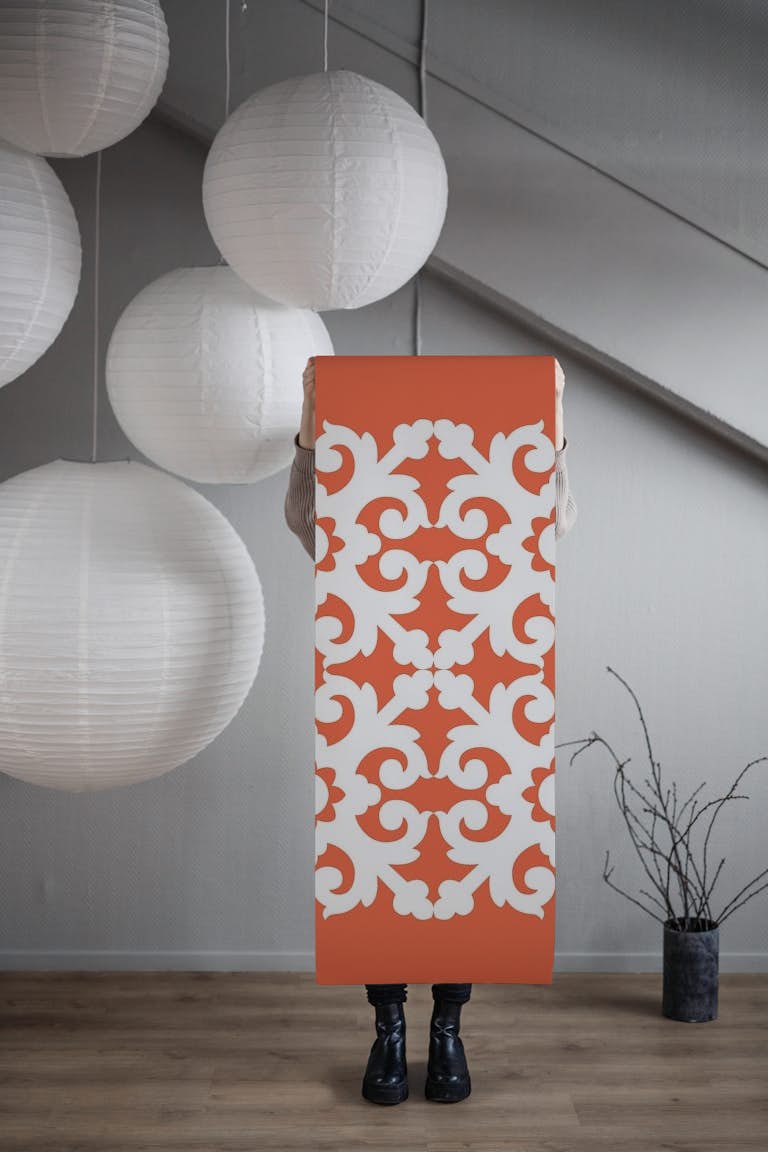 Mexican pattern ornament papel pintado roll