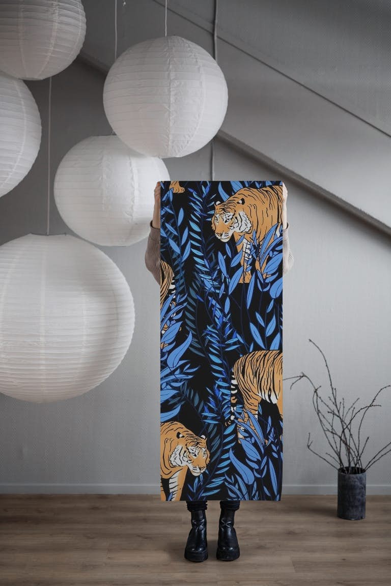 Tiger Leaf Pattern wallpaper roll