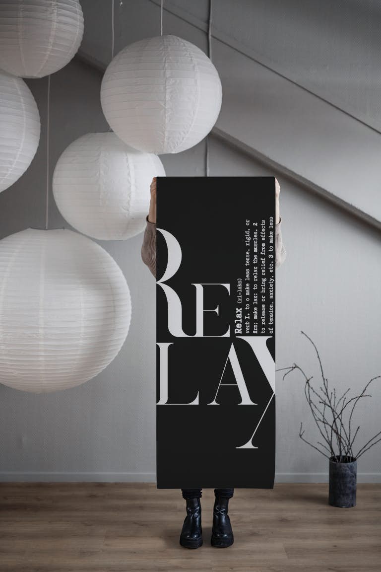 Relax Typo behang roll