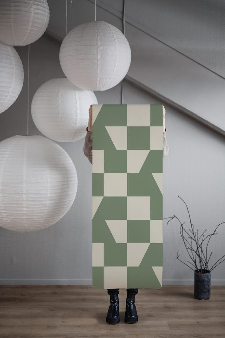 Checkerboard Modernist wallpaper roll