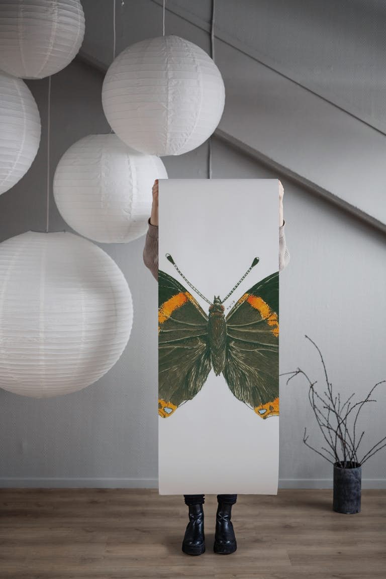 Admiral butterfly papel pintado roll