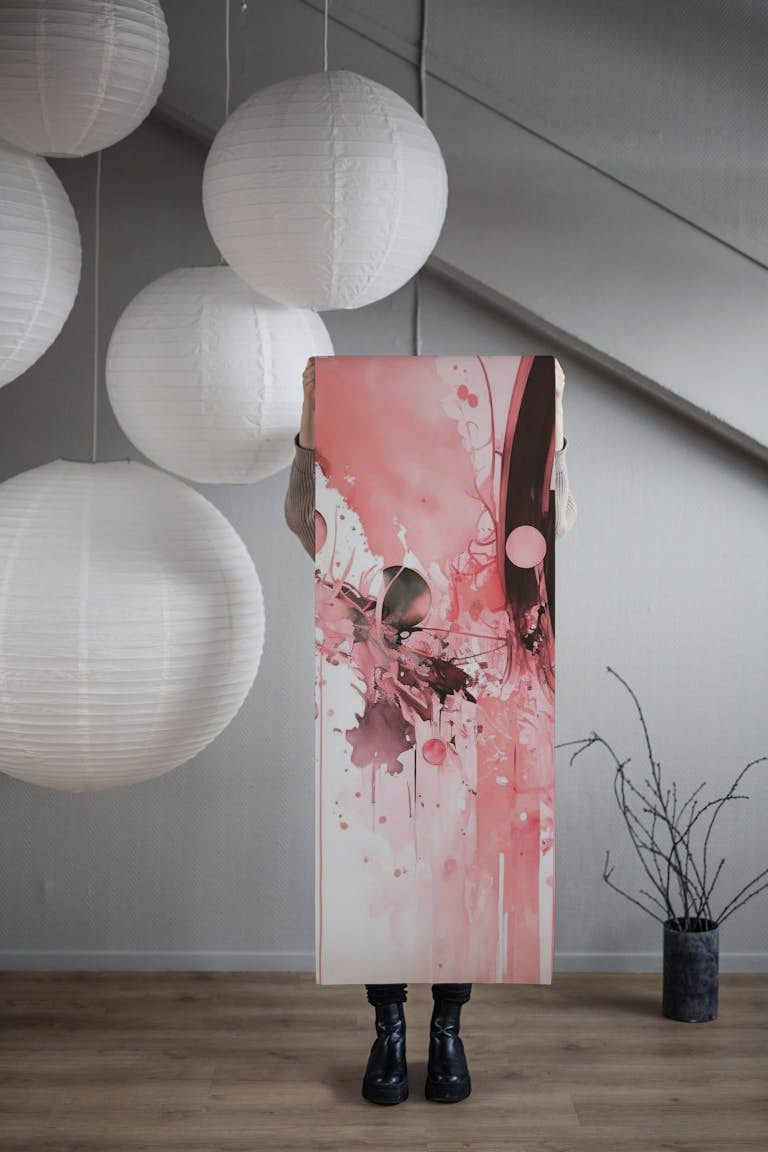 Art Explosion Coral Pink papel de parede roll