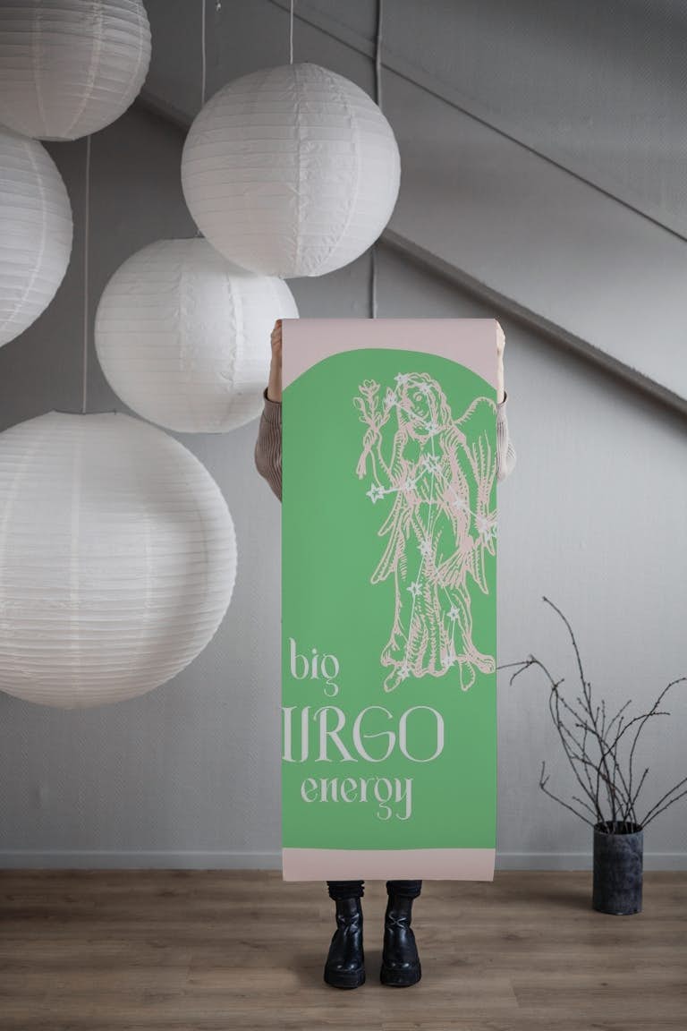 Big Virgo Energy Zodiac behang roll