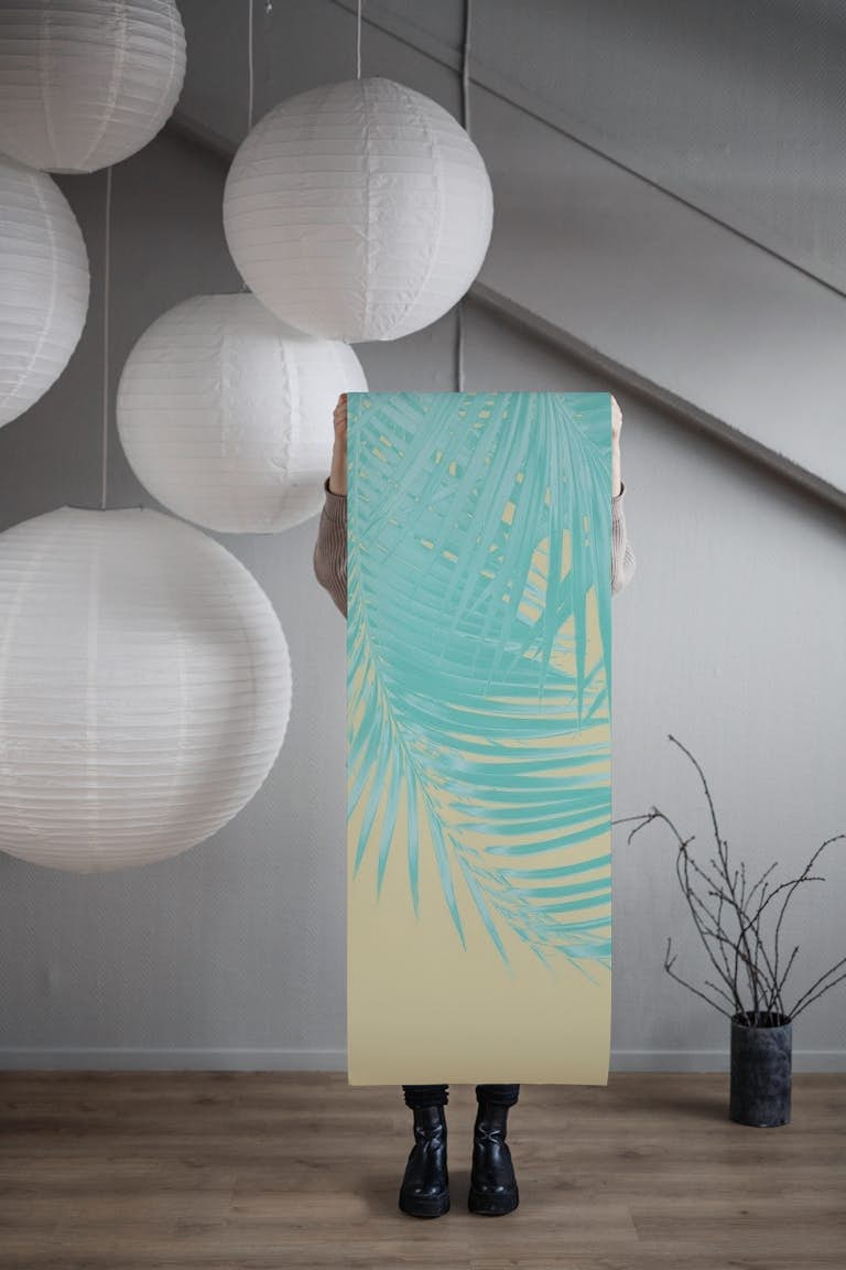 Palm Leaves Summer Vibes 12 papel pintado roll