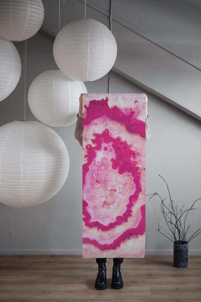 Pink Cherry Agate 1 behang roll