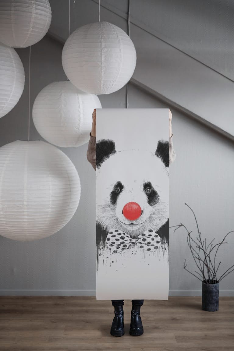 Clown panda papel pintado roll