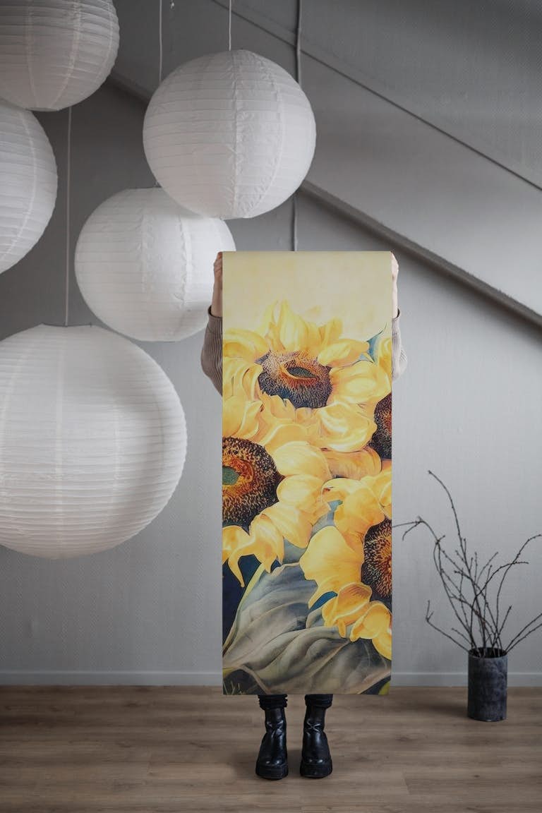 Huge Sunflowers papel de parede roll