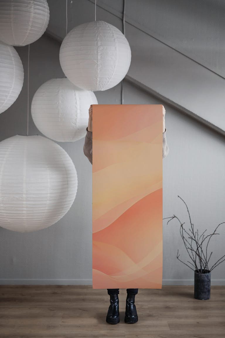 Peach Fuzz Ethereal Calm Abstract papel de parede roll