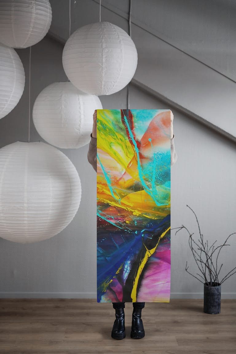 Multicolor Abstract Art behang roll