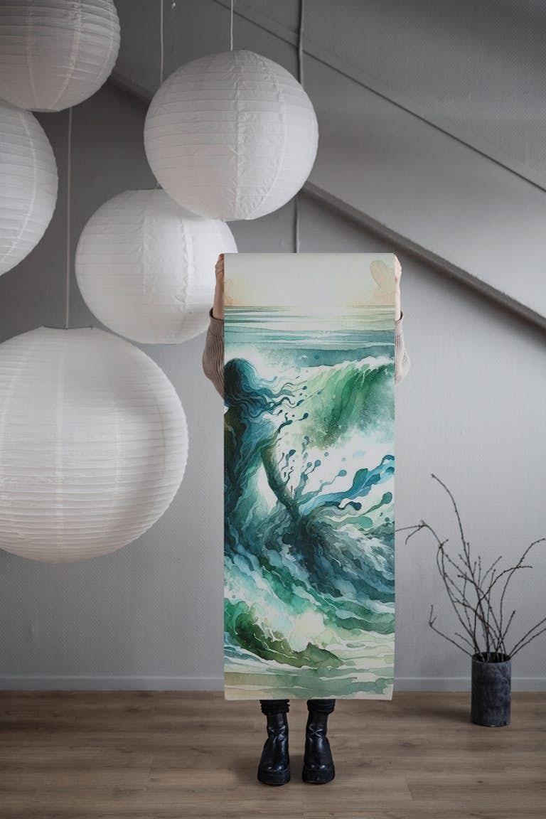 Ocean's Embrace Unfolding wallpaper roll