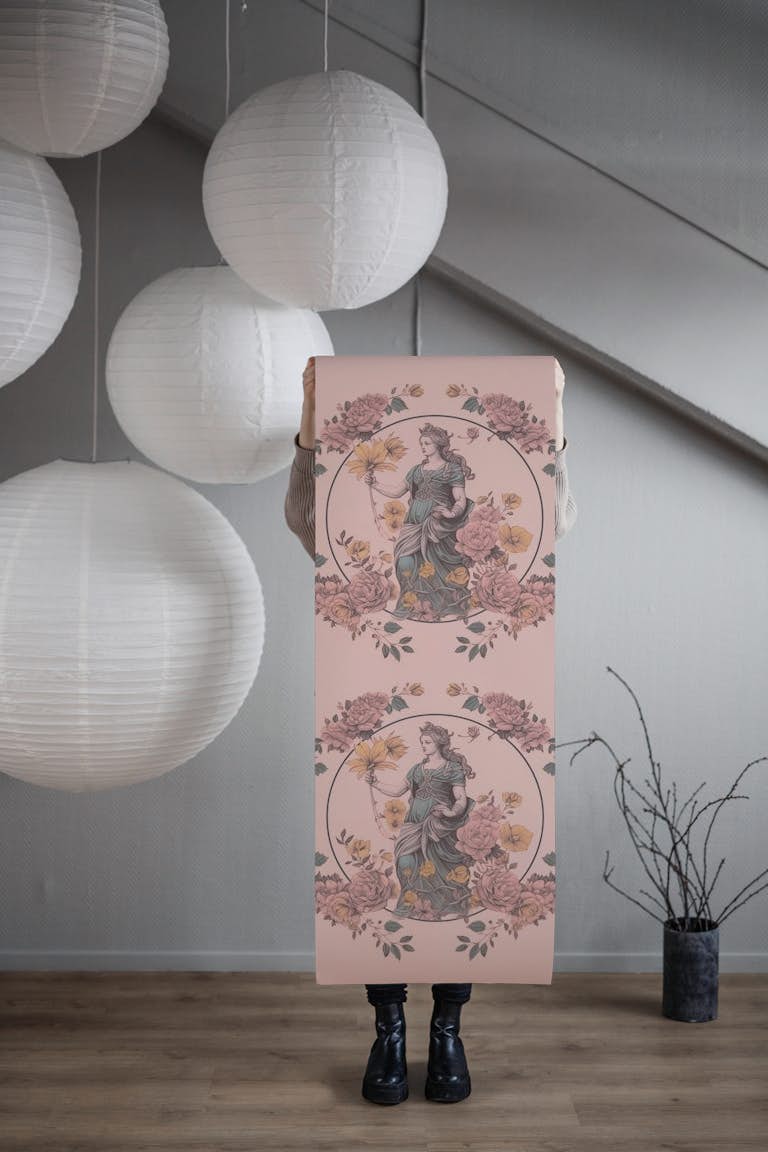 Goddess Floral Pattern behang roll
