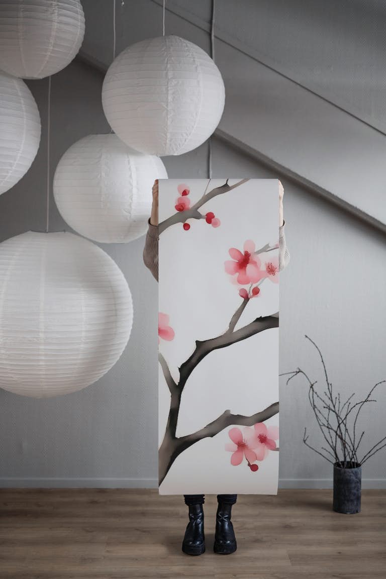 Japanese Sakura Tree Blossom Branches papel de parede roll