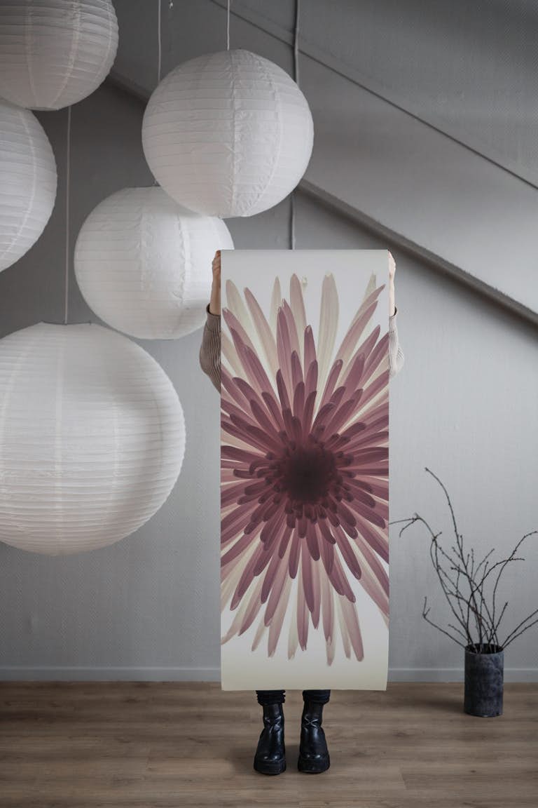 Glowing Chrysanthemum papiers peint roll