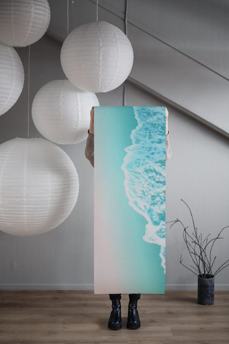 Turquoise Blush Ocean Dream 1 wallpaper roll