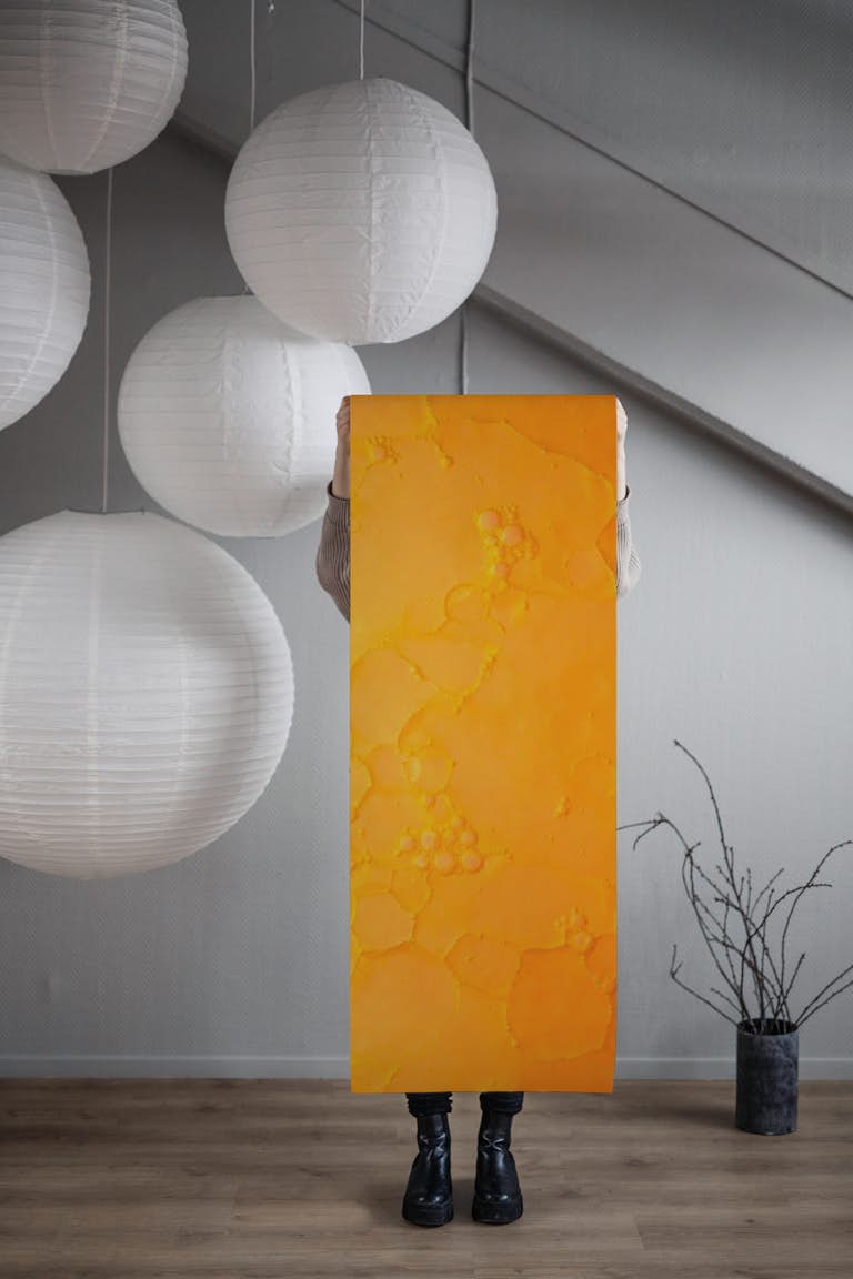 Orange oil patterns papel de parede roll