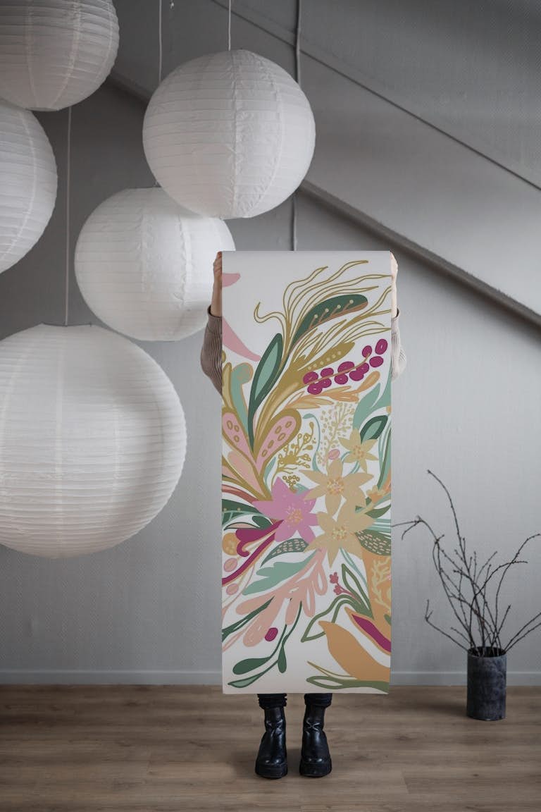 Bouquet Swirls wallpaper roll