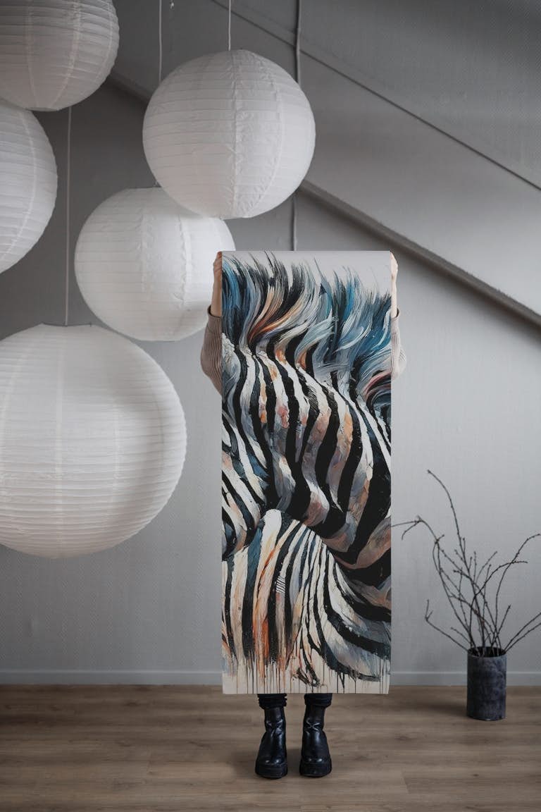 Ethereal Zebra in a Watercolor Dream tapeta roll