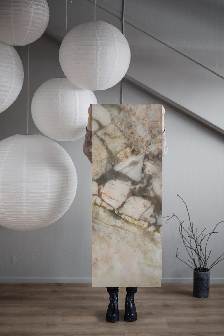 Marble Texture Golden Look Abstract Wallpaper papel de parede roll