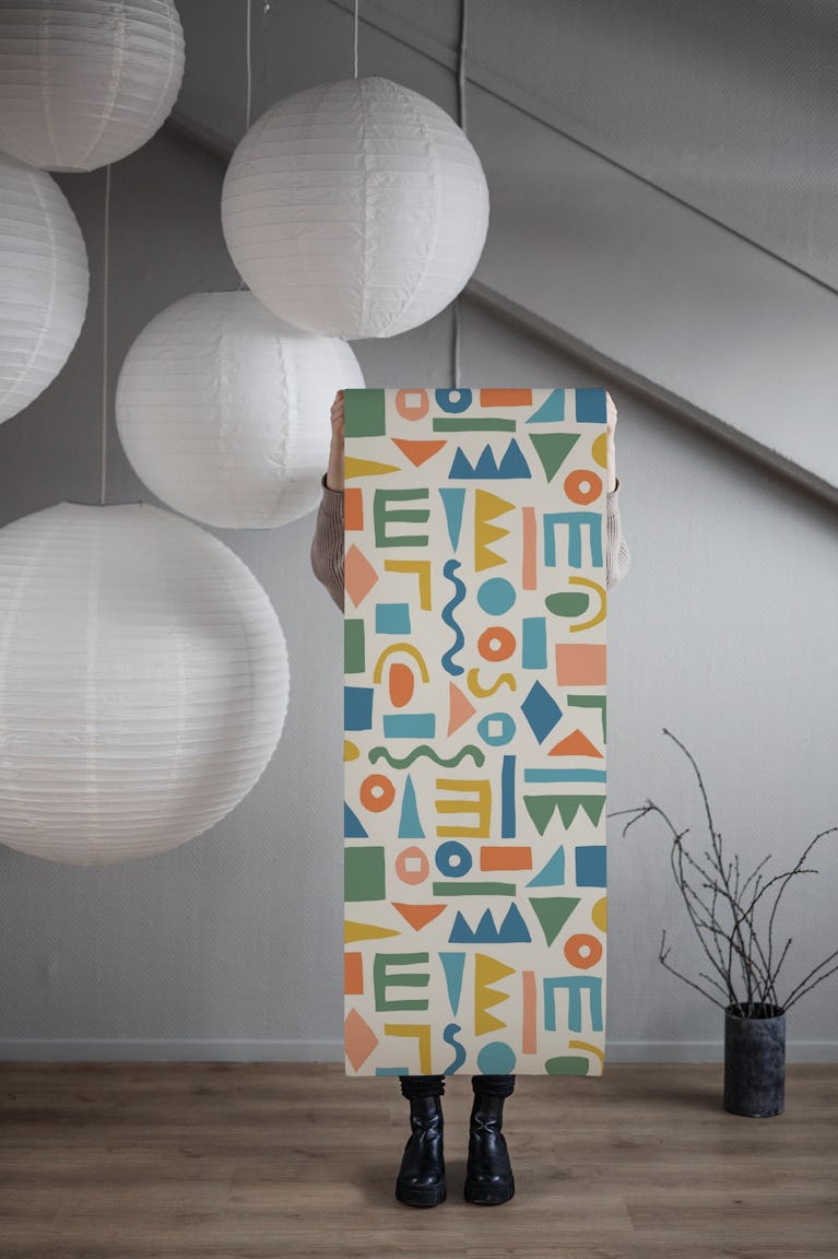 Colorful Shapes wallpaper roll
