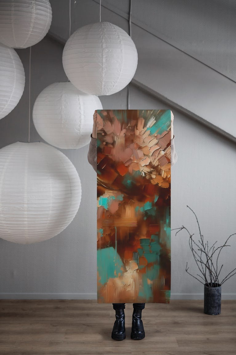 Floral Portrait Surrealist wallpaper roll