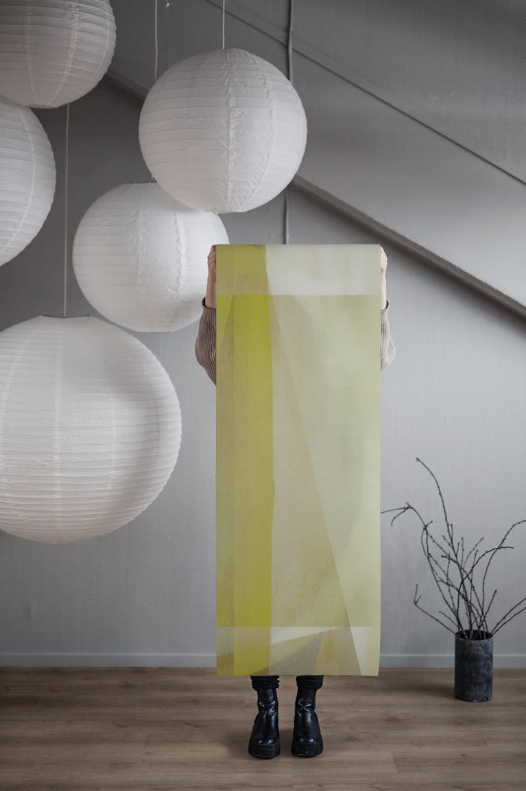 Layered Bauhaus Mosaic Canvas wallpaper roll