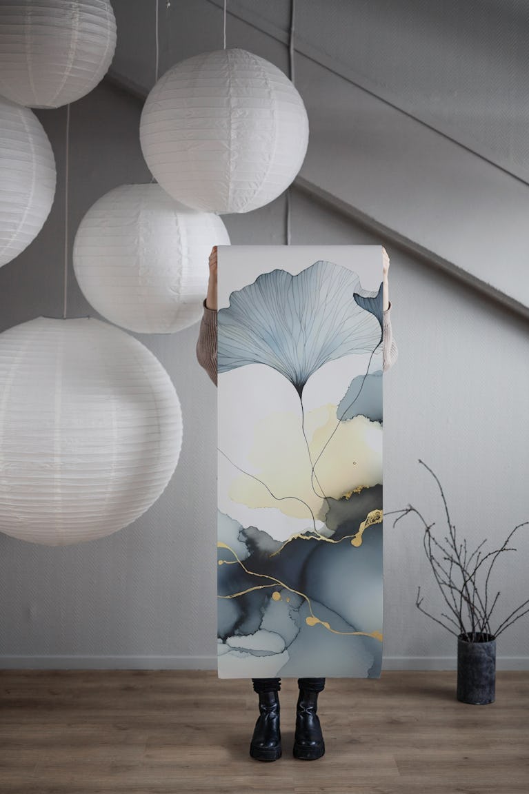 Elegant Ginkgo Veil wallpaper roll