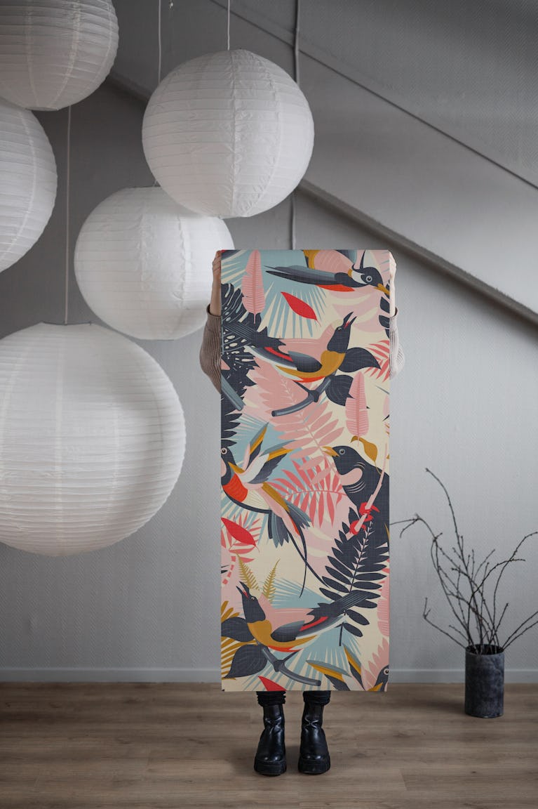 Paradise Birds - Tropical Summer wallpaper roll