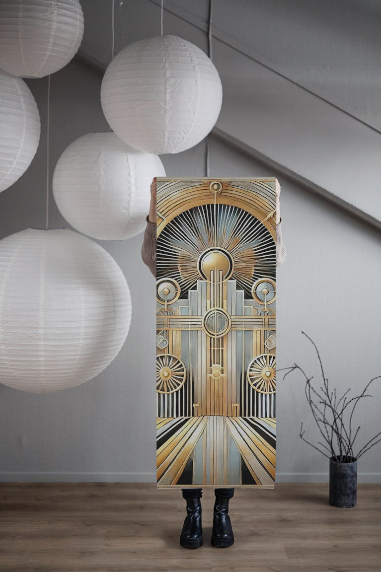 Art Deco Gold Elegance wallpaper roll