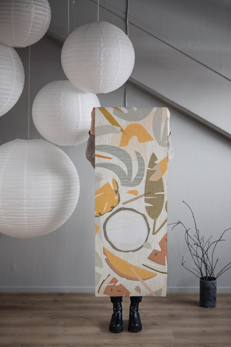 Mid Century Modern Tiki Picnic No.03 WM wallpaper roll