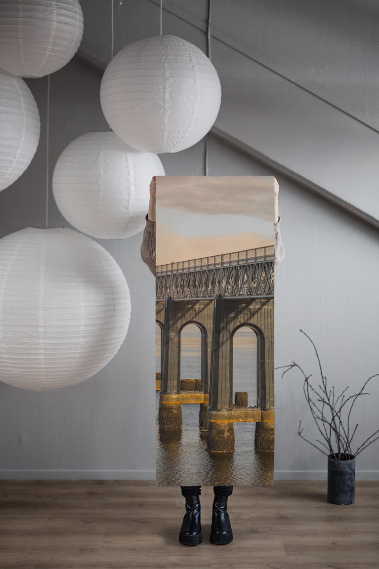 Majestic Bridge Over Water wallpaper roll