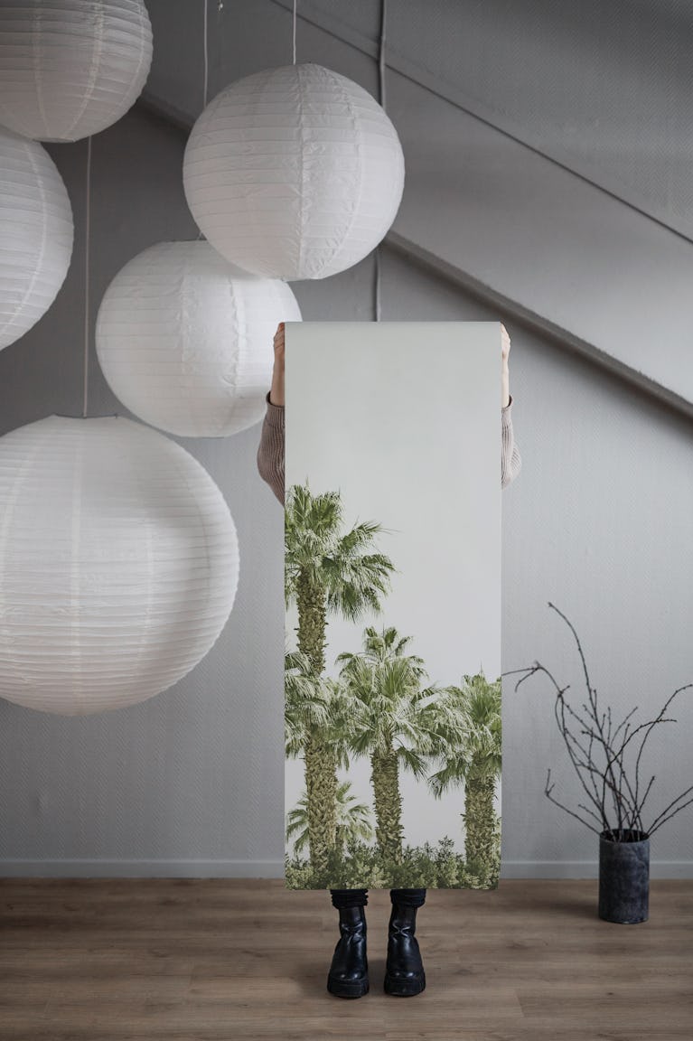 Sunny Palm Oasis wallpaper roll