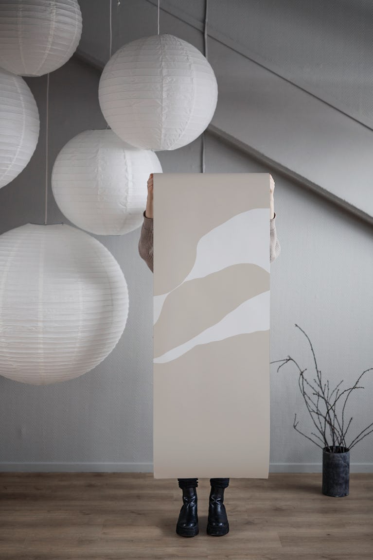 Shapes 4H | Neutral & White wallpaper roll